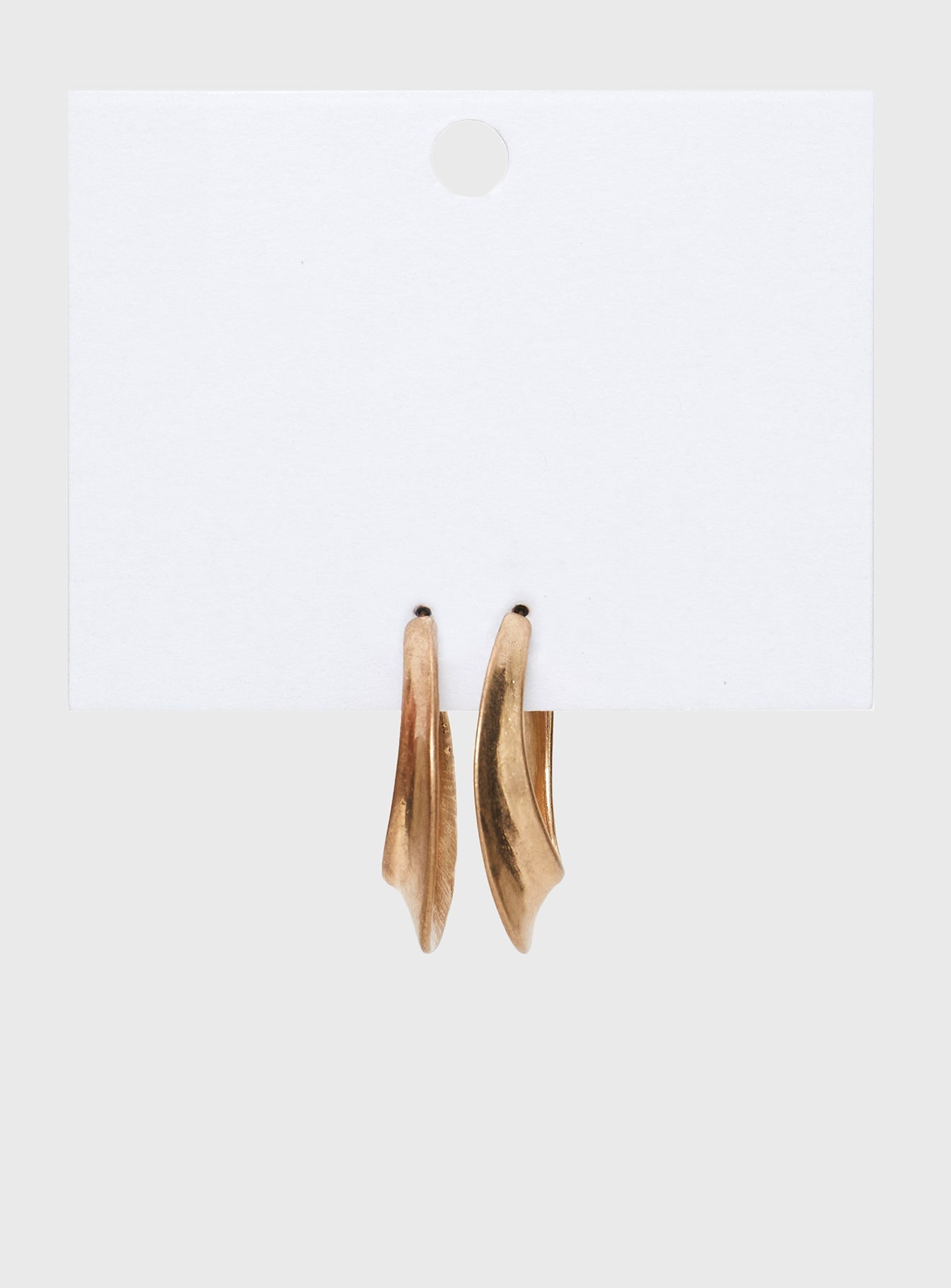 Earrings Gold-toned, hoop style, stud fastening
