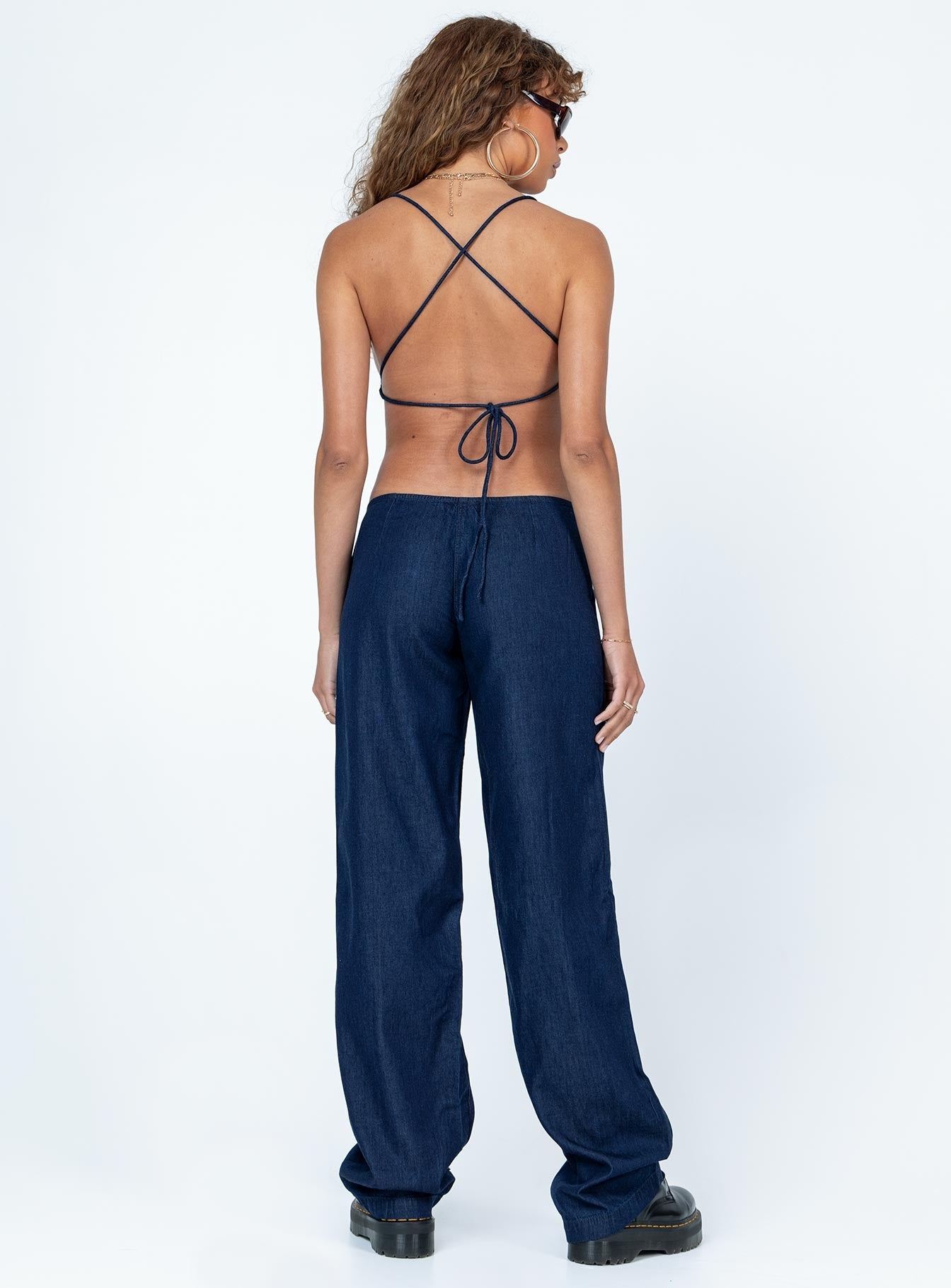 Princess Polly   Motel Sedna Trouser Denim Blue