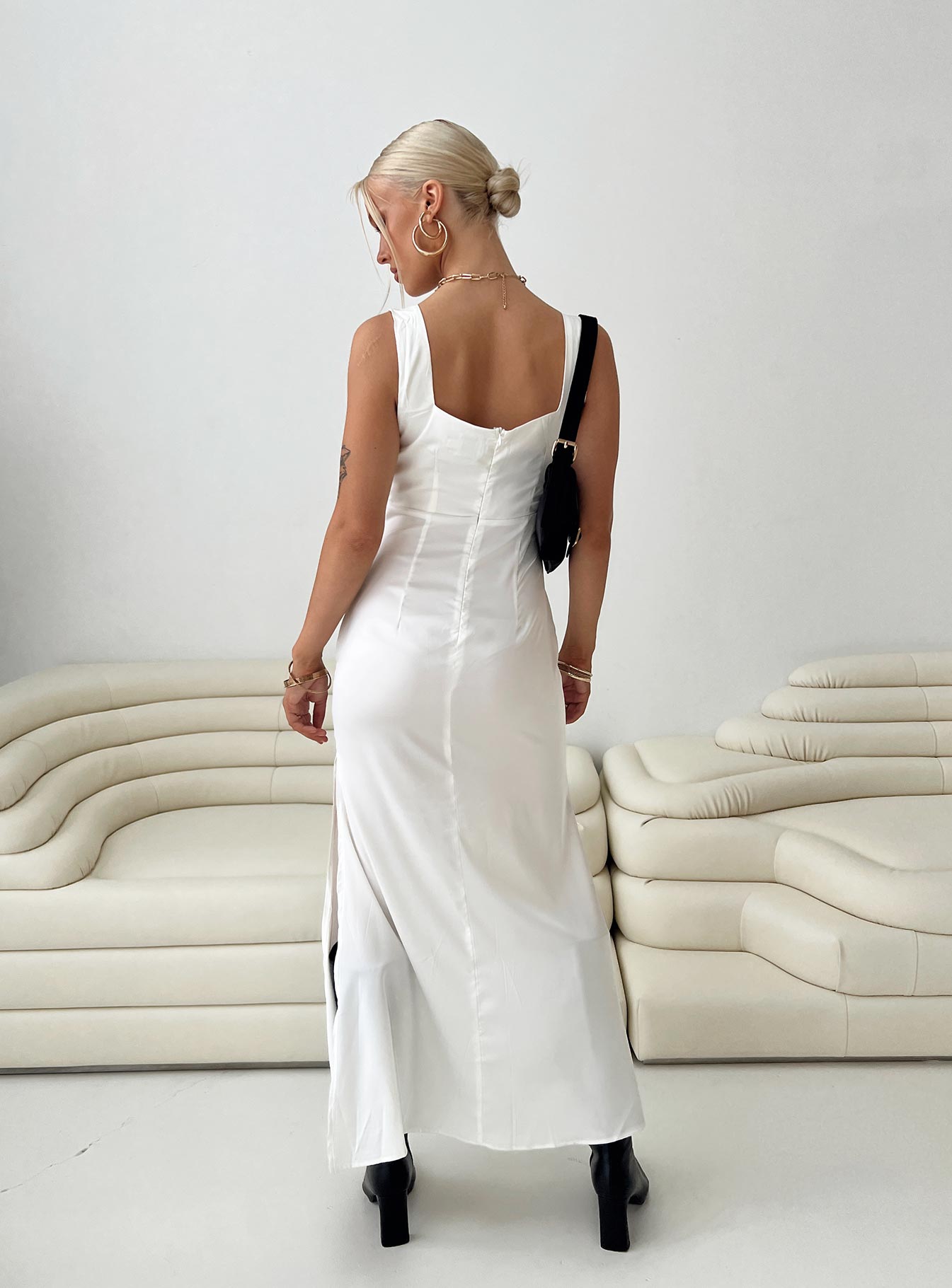 Shop Formal Dress - Lynsey Midi Dress White third image