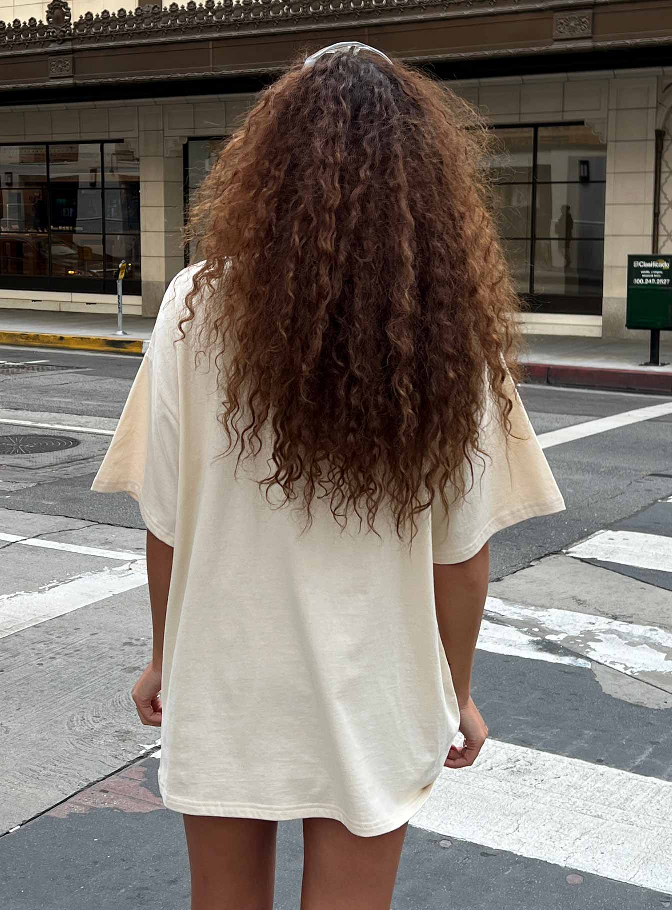 Betty Boop Camo Girl Oversized Tee Beige