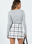 Mini skirt Aline fit Flannel material  Zip fastening at side 