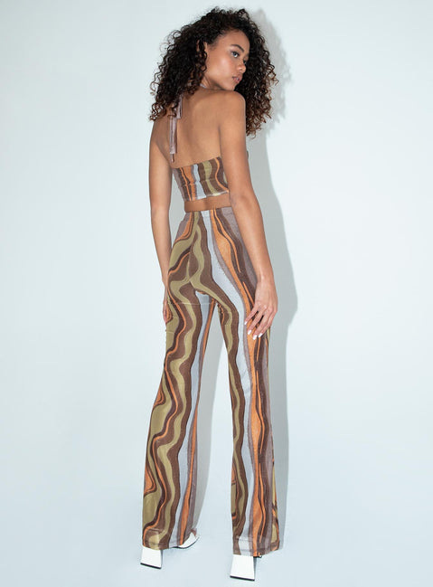 Princess Polly   Motel Herly Trouser Earthy Gradient Brown