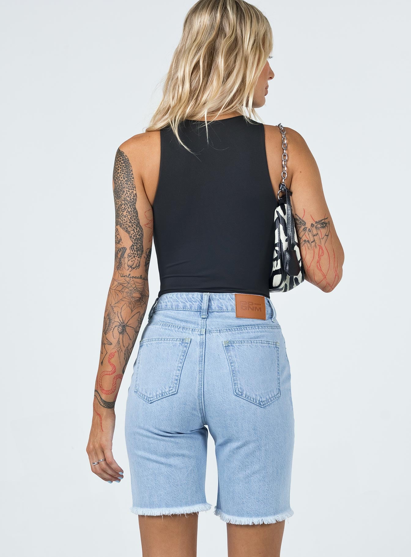 Melda Light Wash Denim Shorts