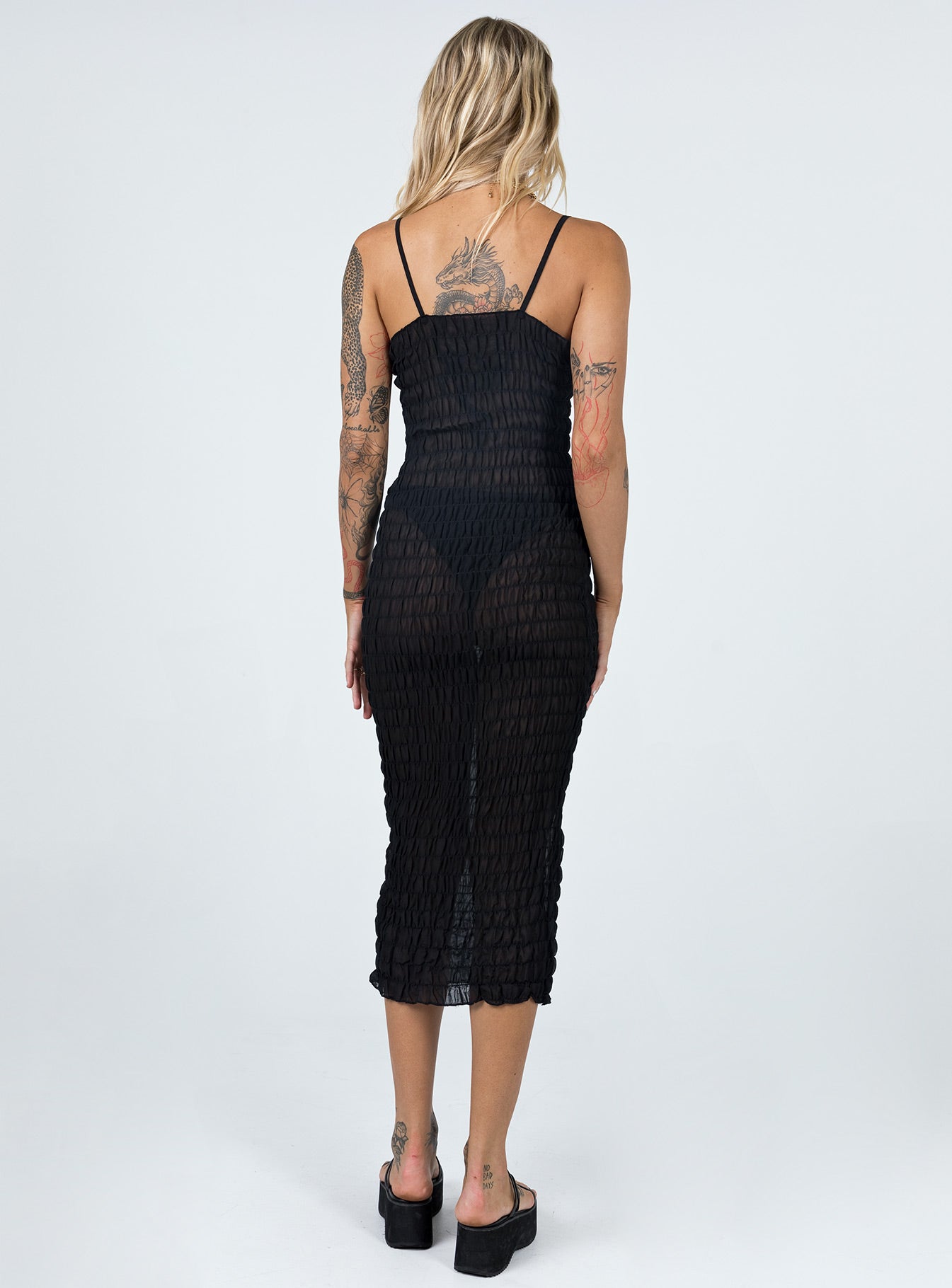 Princess Polly   Charmed Midi Dress Black