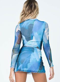 Felicity Mini Skirt Blue