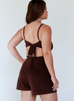 Hawthorne Playsuit Brown