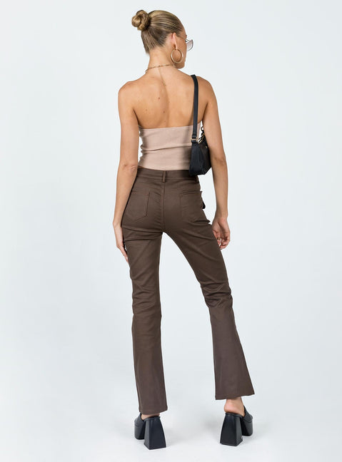 Princess Polly   Neiko Pants Brown