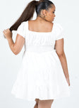 Princess Polly Sweetheart Neckline  Daniela Mini Dress White Curve