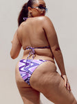 Smiley Bikini Bottoms Purple Curve