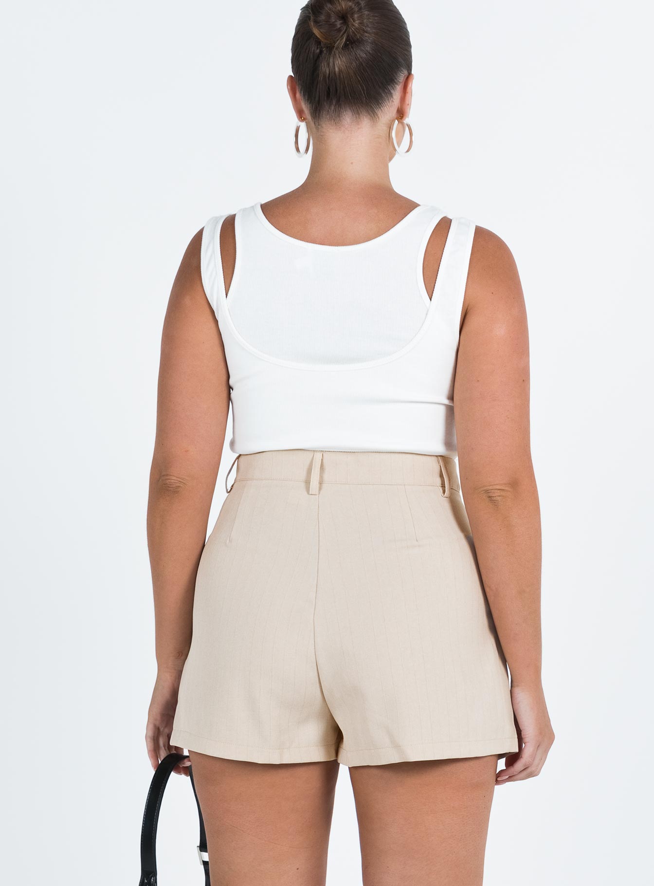 Seize The Day Shorts Beige Princess Polly high-rise 
