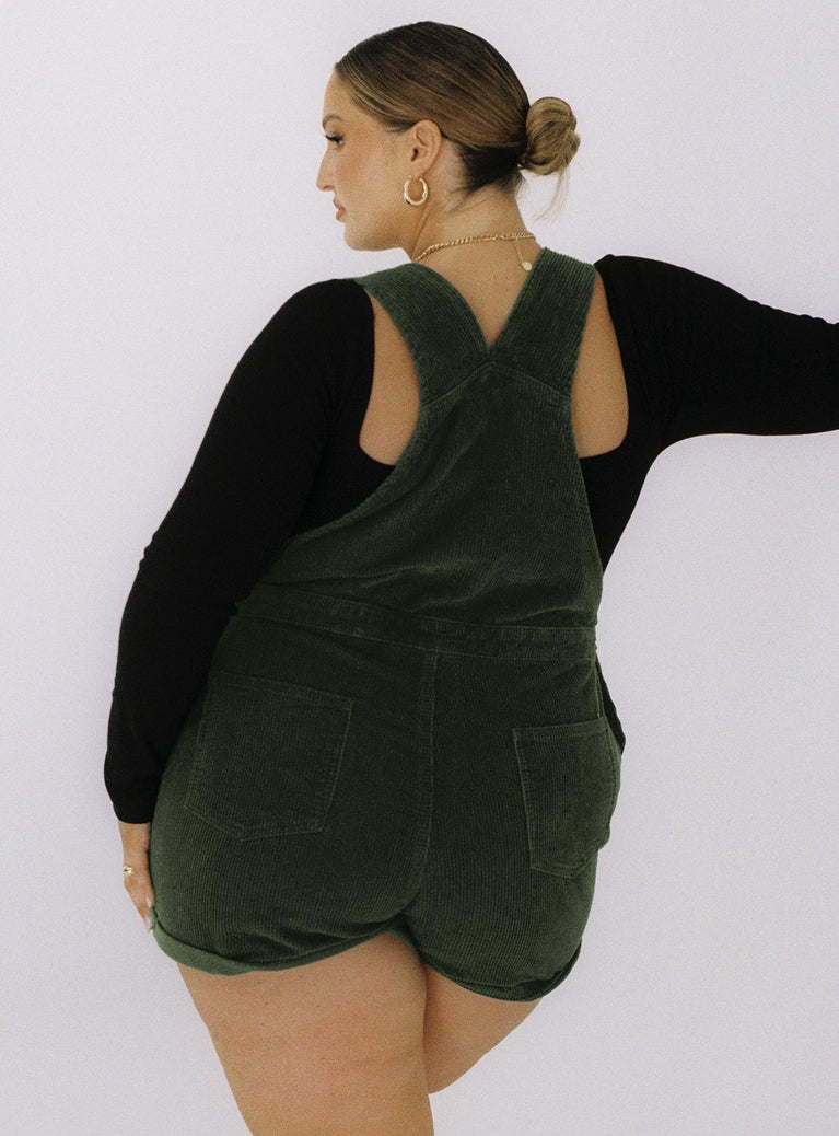 Kacey Overalls Khaki Curve