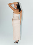 Princess Polly Sweetheart Neckline  Salvin Strapless Maxi Dress Champagne