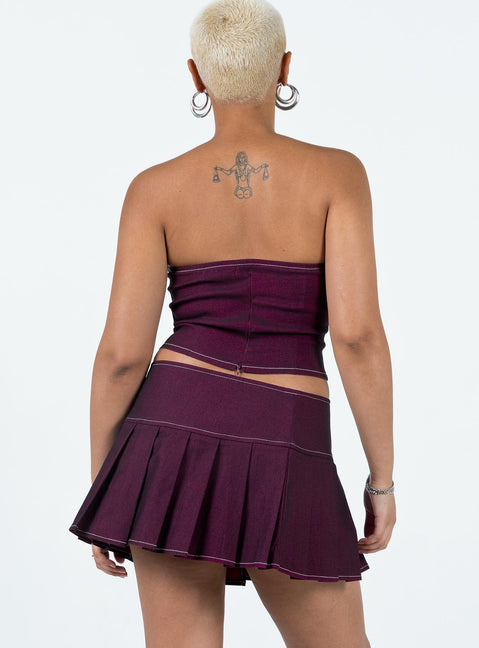 Motel Zabini Skirt Burgundy