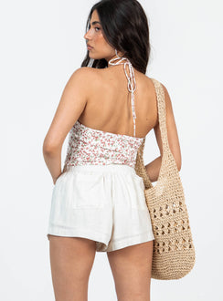 Beach House Shorts Off White Petite Princess Polly high-rise 