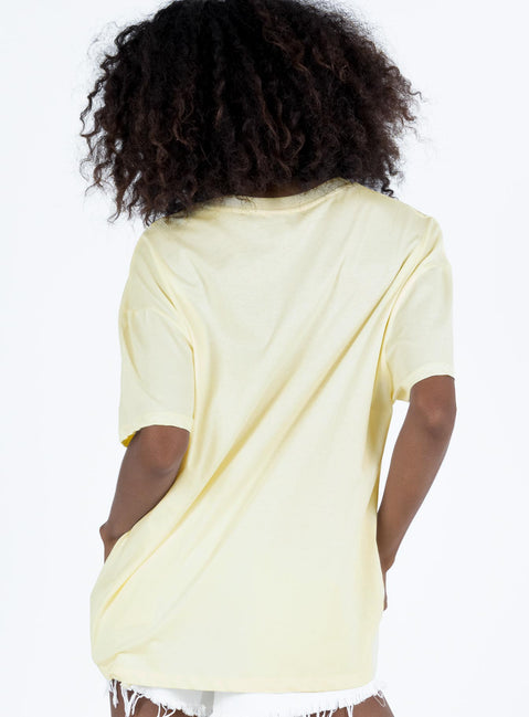 Tee Drop shoulder Graphic print Slight stretch Unlined
