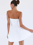 Princess Polly Sweetheart Neckline  Rashida Strapless Mini Dress White
