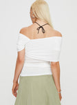 Pally Rose Off The Shoulder Top White