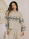 Alpine Sweater Cream / Blue Princess Polly  long 