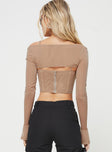 Two-piece top set Slim fitting, sheer mesh material, corset top, adjustable shoulder straps, zip fastening at back