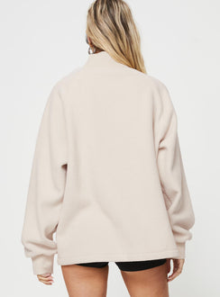 Labelle Quarter Zip Sweater Cream Princess Polly  regular 