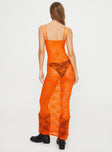 Korzec Lace Maxi Dress Orange