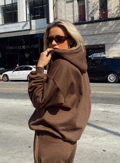 Calder Zip Hoodie Brown Princess Polly  regular 