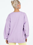 Sweatshirt Graphic print at front and back Crew neckline Drop shoulder Ribbed cuffs and waistband