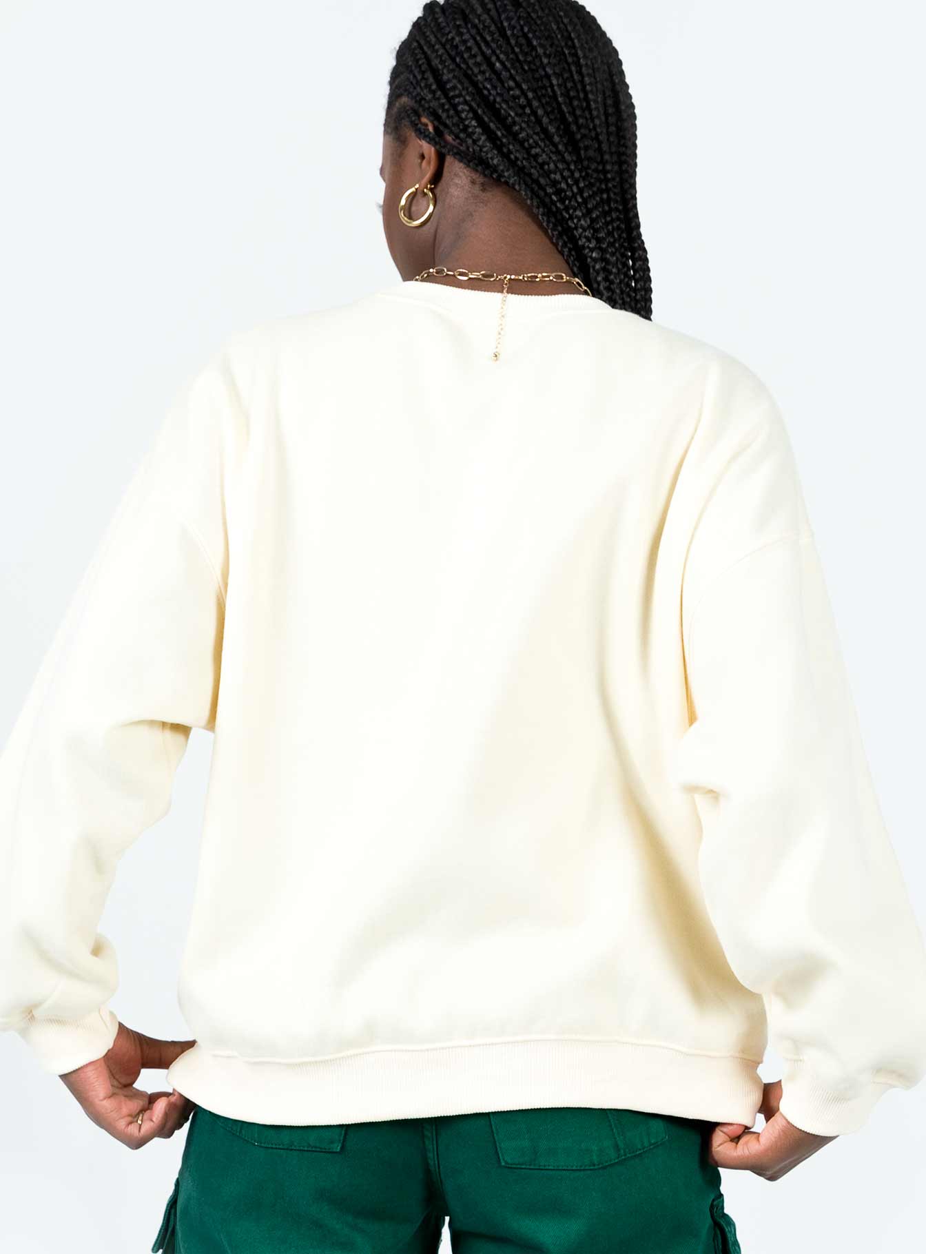 Sweater Graphic print Drop shoulder Elasticated cuffs & waistband