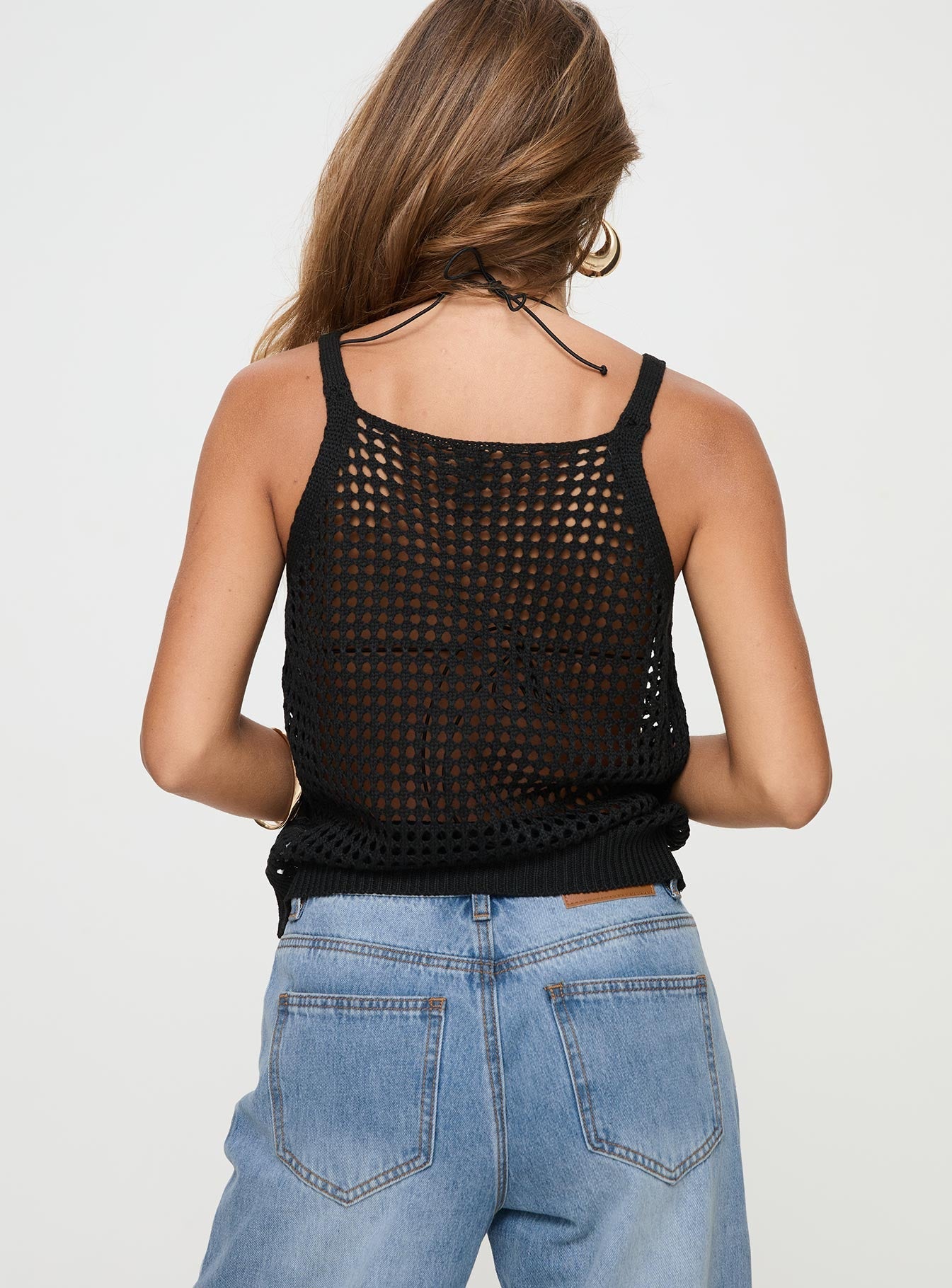 Black Crochet tank top