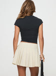 Oat Wrap mini skirt Pleated design, tie fastening at side