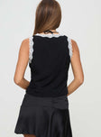 V neck crop top <ul> <li>Lace detail, invisible zip fastening at side, subtle pleats at bust