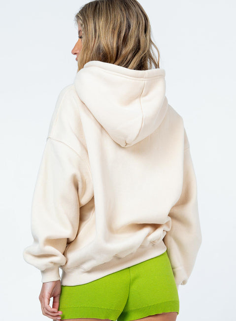 Love Yourself Hoodie Beige Princess Polly  Cropped 