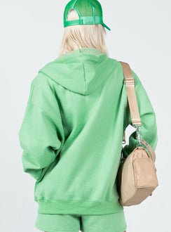 Hoda Zip Up Jacket Green Princess Polly  Cropped 