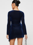 Princess Polly Square Neck  Donelli Long Sleeve Mini Dress Navy