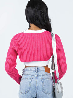 Bolero Knit material  Cropped back  Long sleeves 