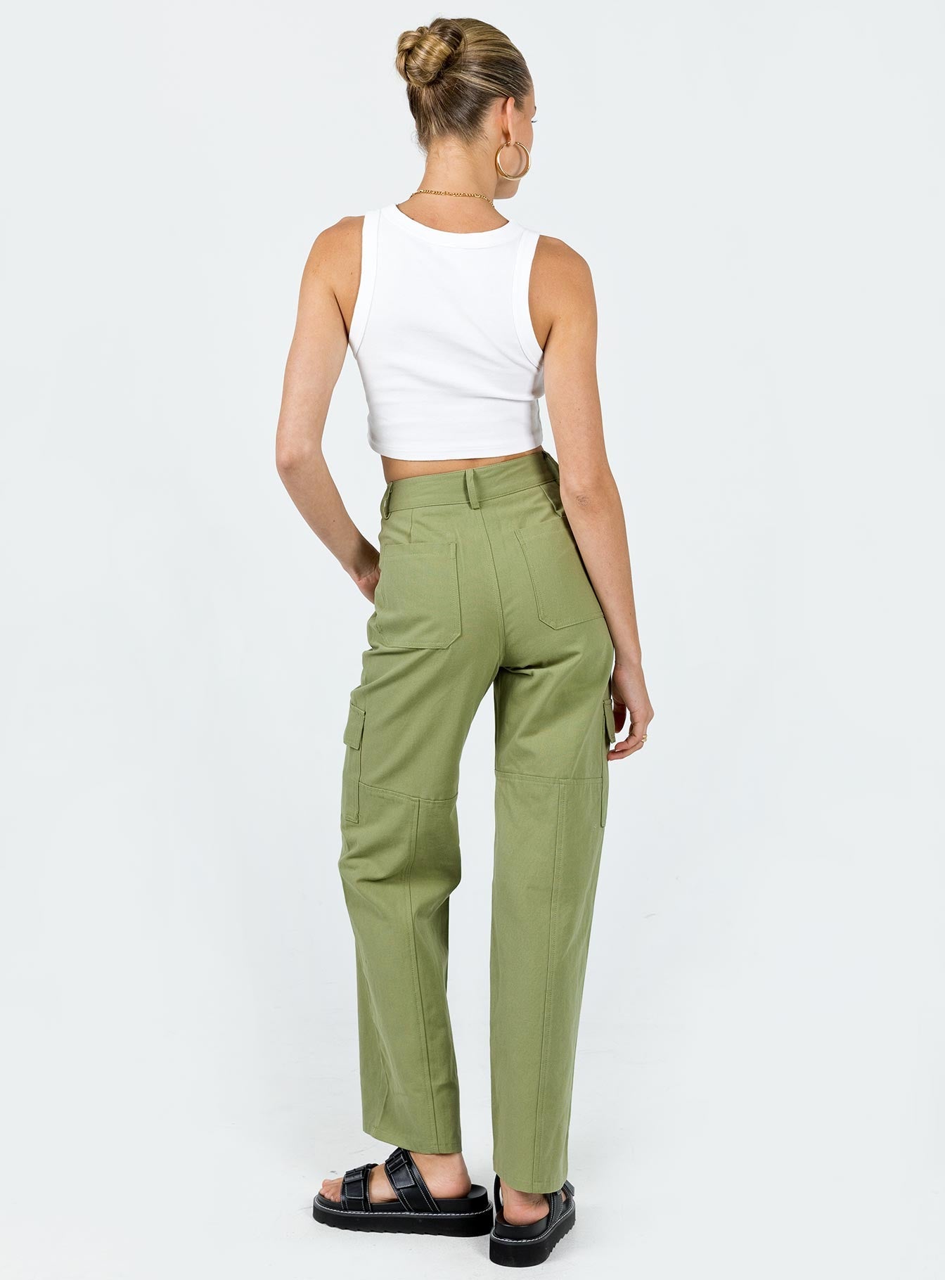 Buy STREET 9 Women Olive Green Cargos  Trousers for Women 12277608  Myntra