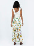Maxi skirt Floral print Invisible zip fastening at side