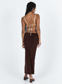 Lorne Maxi Skirt Brown