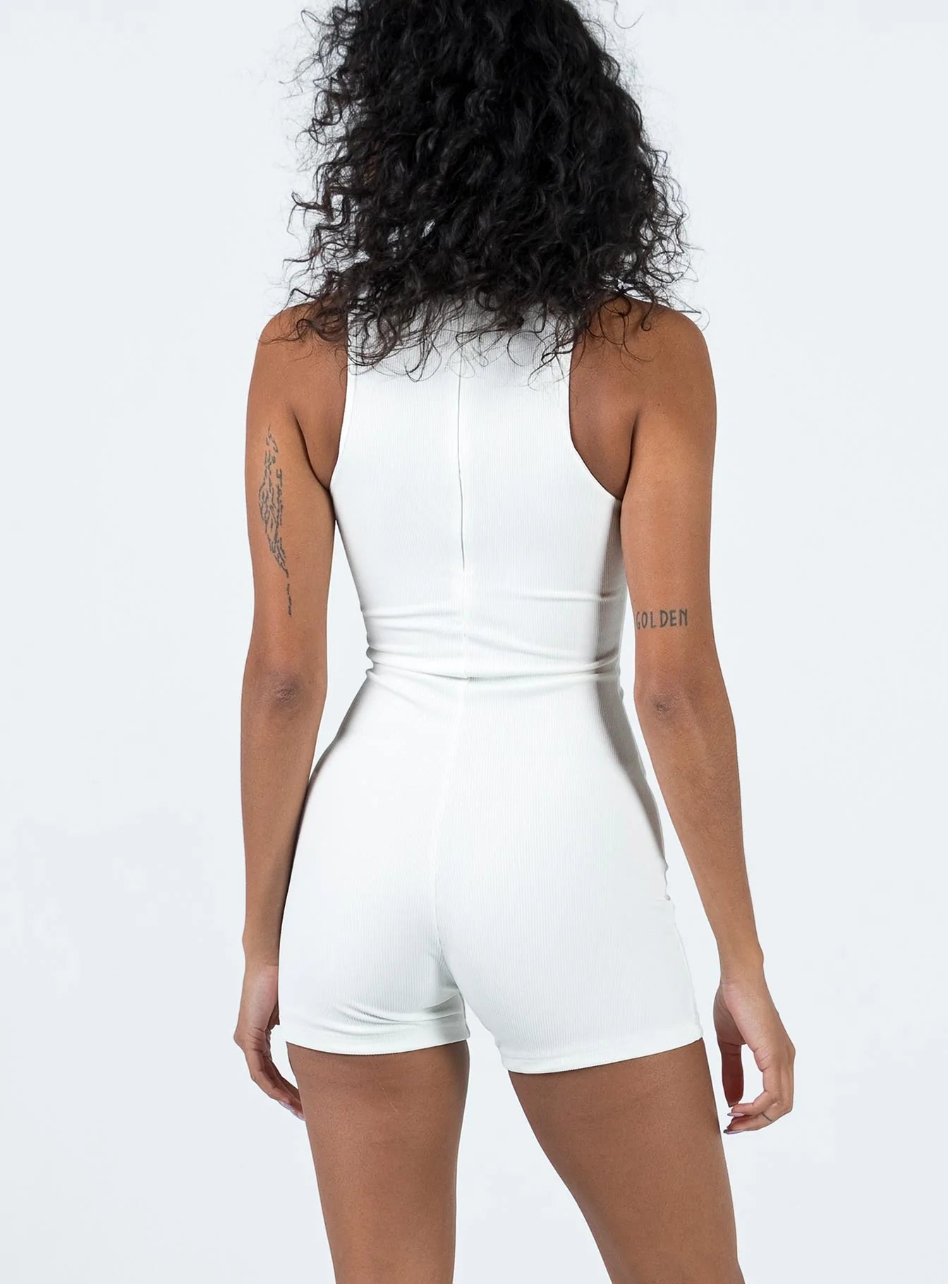 Romper Racer back Invisible zip fastening at back 