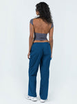 Pants Windbreaker material Elasticated waistband with drawstring Twin hip pockets Straight leg Drawstring cuffs
