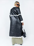 Oversized jacket Faux leather material  Faux fur trimming & lining  Twin hip pockets  Non-stretch Fully lined 