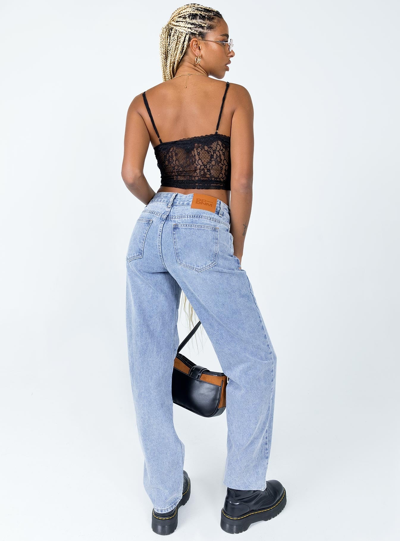 Princess Polly Mid Rise  Stunner Low Rise Light Wash Jeans Denim