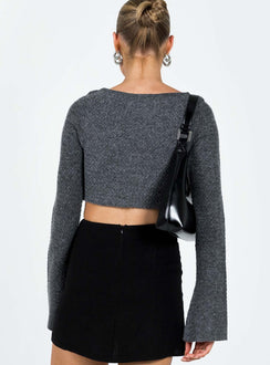 Bolero Knit material V neckline Tie fastening at bust Flared sleeve  Good stretch Unlined 