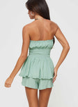 Cougal Strapless Playsuit Sage