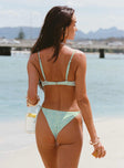 Janey Tie Side Cheeky Bikini Bottom Mint Swirl