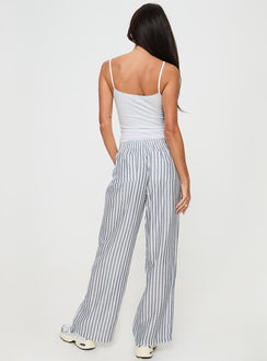 Louis Pants White / Navy Stripe