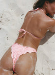 Kathrine High Cut Frill Bikini Bottoms Baby Pink