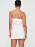 Roksana Strapless Mini Dress White