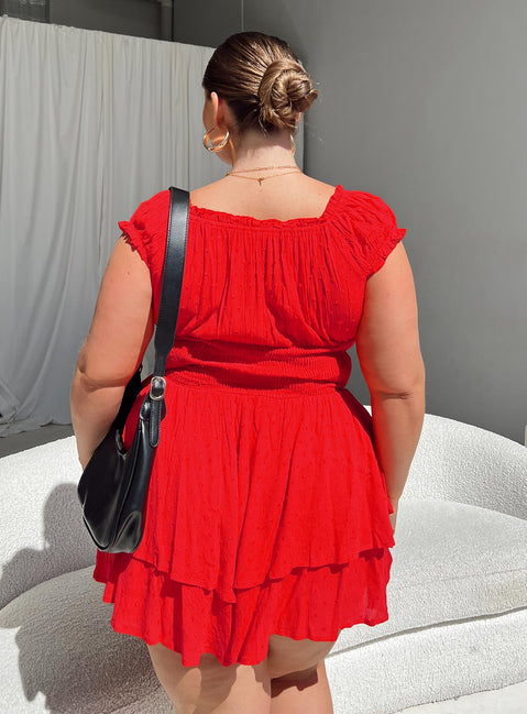 The Love Galore Playsuit Red Curve