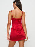 Princess Polly Plunger  Ambre Mini Dress Red
